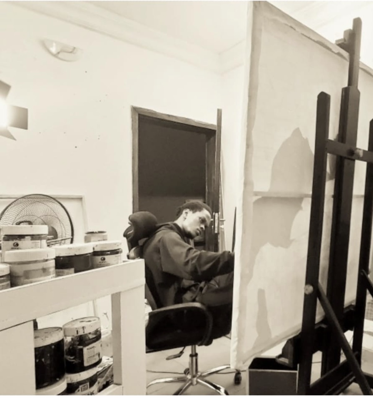 Timi Light at work in his studio