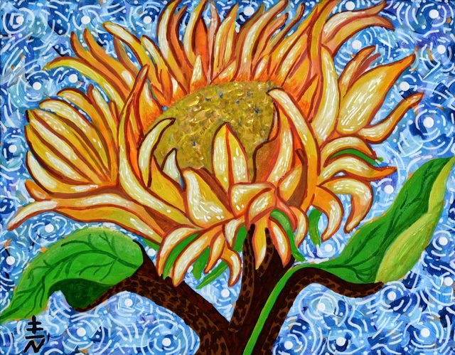 Sunflower Bloom by Vincent Keele — Acrylic on canvas
