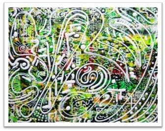 Green by Vincent Keele — Acrylic, texture, gloss varnish