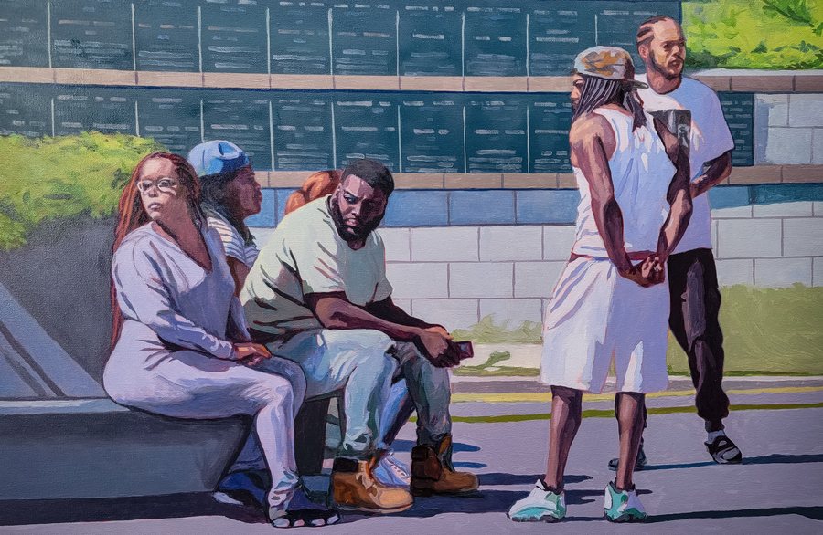 North Side Blues by David Buttram — Oil on canvas