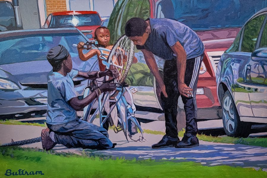 The Mechanic by David Buttram — Oil on canvas