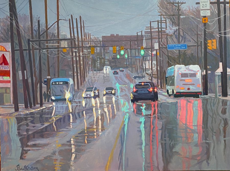 Rainy Day by David Buttram — Oil on canvas