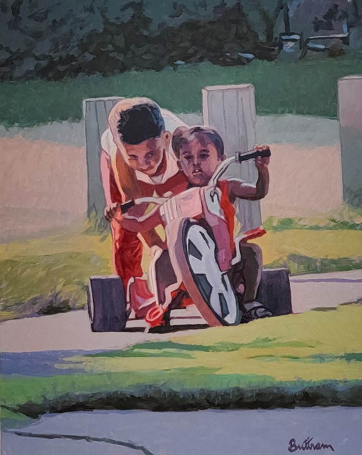 1st Lesson by David Buttram — Oil on canvas
