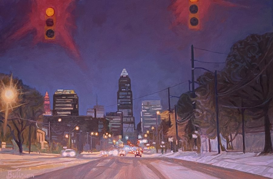 City Lights by David Buttram — Oil on canvas