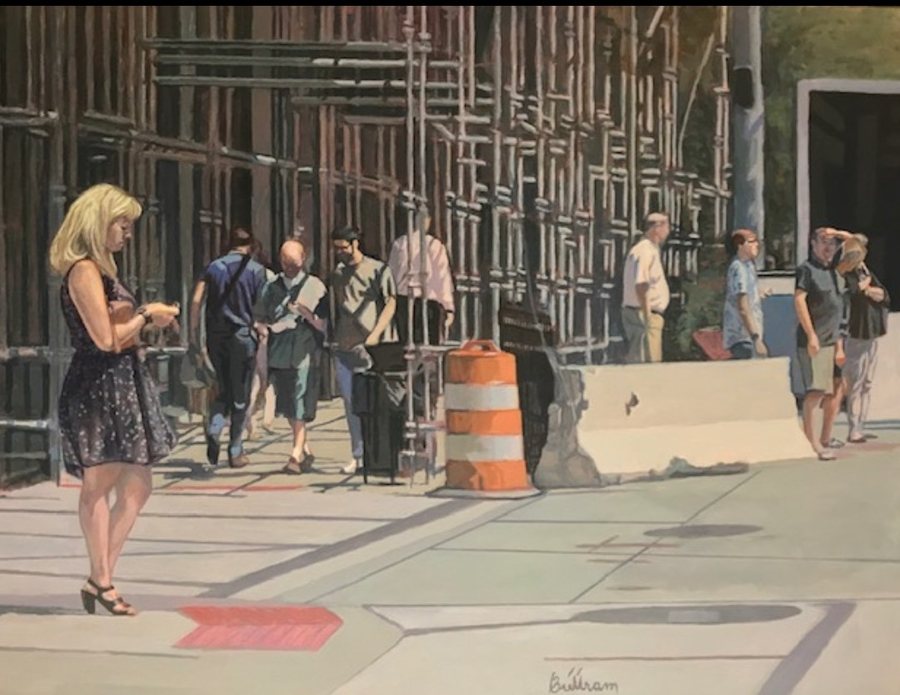 Under Construction by David Buttram — Oil on canvas