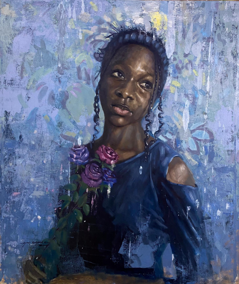 Searching For Love by Osimeh Godstand Ederibhalo — Oil on Canvas