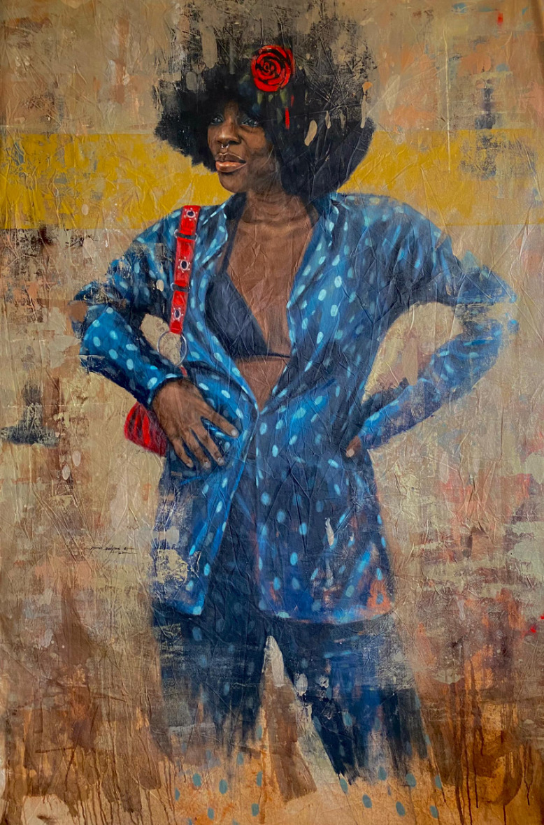 Lady Shakara III by Osimeh Godstand Ederibhalo — Oil on Canvas