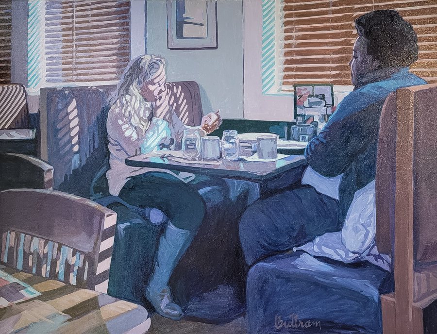 The Restaurant by David Buttram — Oil on canvas