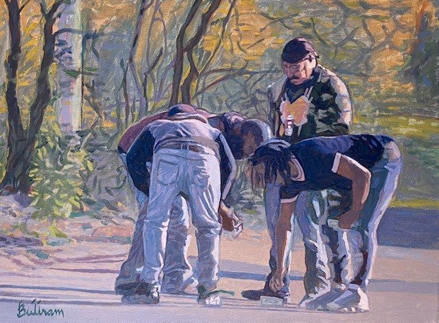 Rent Money by David Buttram — Oil on canvas